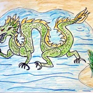 Chinese Water Dragon Drawing