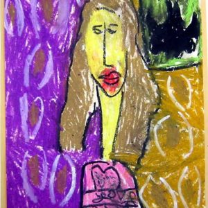 Artist: Modigliani Style Self Portrait