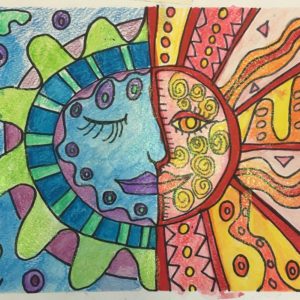 Mexican Sun and Moon – Warm/Cool Color Project