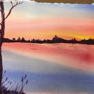 Watercolor Sunset/Sunrise Project with MaryLeah Marshall