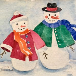 Snowman Watercolor Project