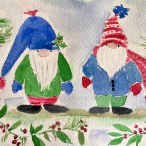 Holiday Gnome Watercolor Project